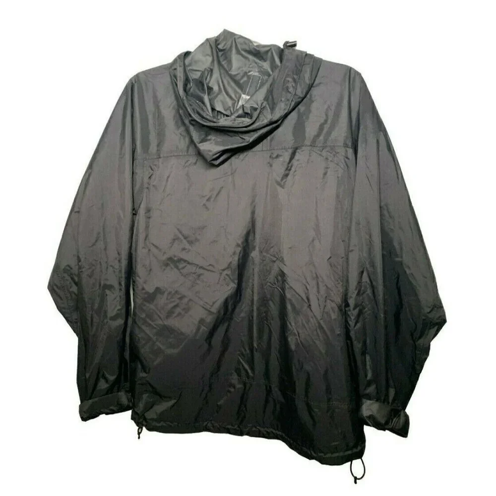 Campmor Men's Black Rain Hooded Windbreaker  M